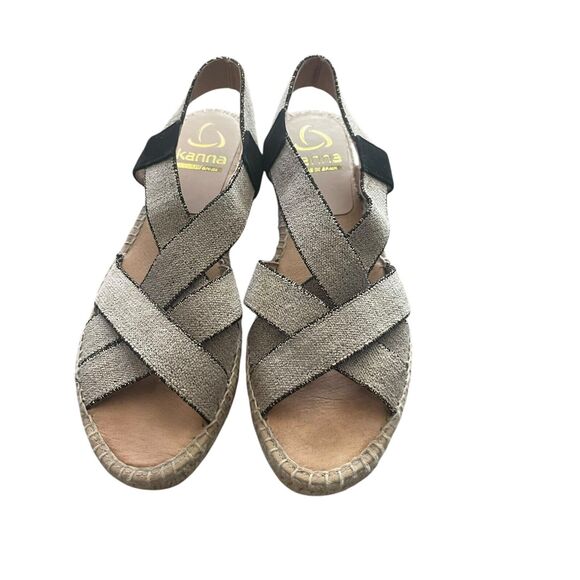 Kanna‎ Women's Size EUR 40 US 9 Made in spain Espadrille Strappy Slip On Sandals - Picture 2 of 8